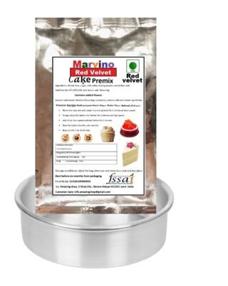 Marvino Ready to Bake premix (red Velvet premix with Round Aluminum Mold)