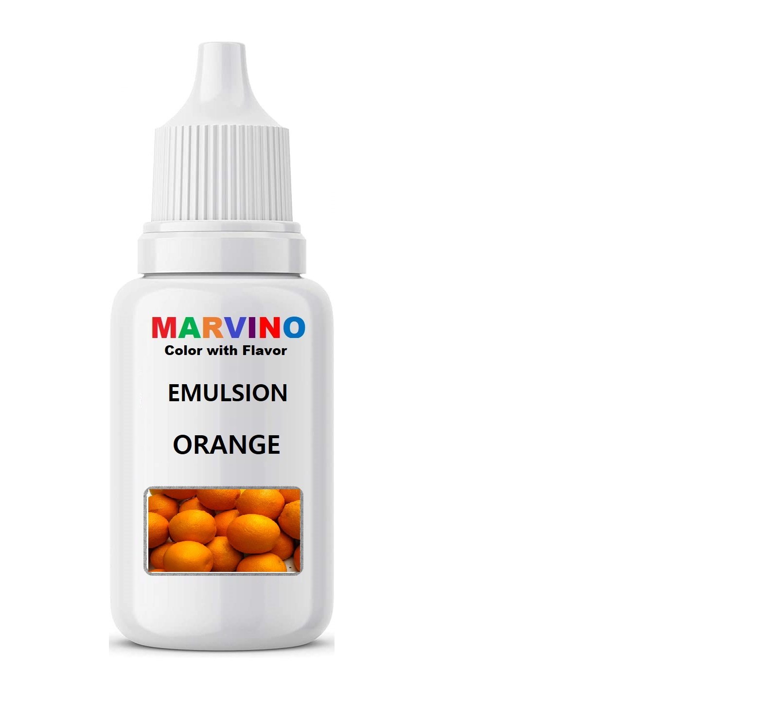 Marvino Emulsion Assorted 20ml Flavored Color for Cakes ice Creams Pastries (ORANGE)