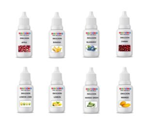 Marvino Emulsion Assorted 20ml Flavored Color for Cakes ice Creams Pastries (Pack of 8)
