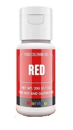 Marvino Color Gel Food Colour (20ml) Bottles (Red)