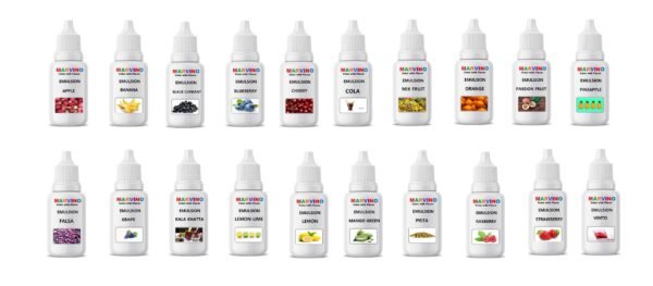 Marvino Emulsion Assorted 20ml Flavored Color for Cakes ice Creams Pastries (Pack of 20)