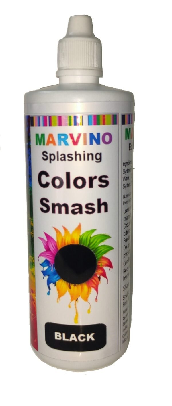 Marvino Splashing Smash Color for Cakes, Whip Cream (Black)