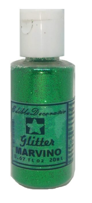 Marvino Edible Glitter for Cakes, Ice Cream, Whipcream, Pastries, Makeup, Art and Craft (Green)
