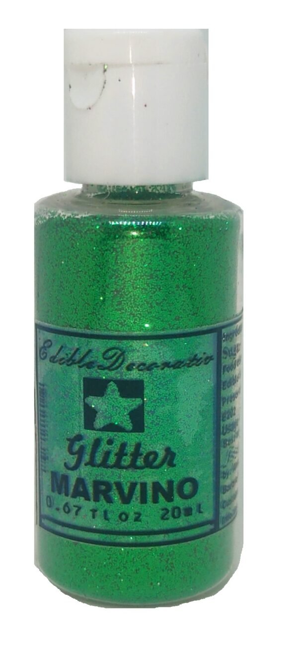 Marvino Edible Glitter for Cakes, Ice Cream, Whipcream, Pastries, Makeup, Art and Craft (Green)