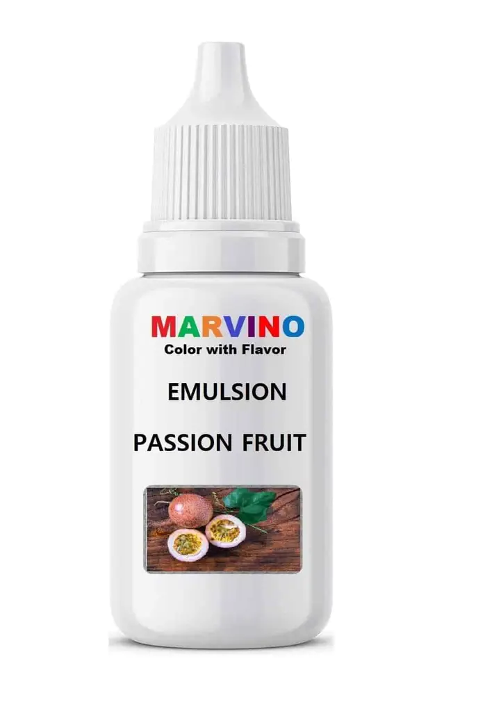 Marvino Emulsion Assorted 20ml Flavored Color for Cakes ice Creams Pastries (PASSION FRUIT)