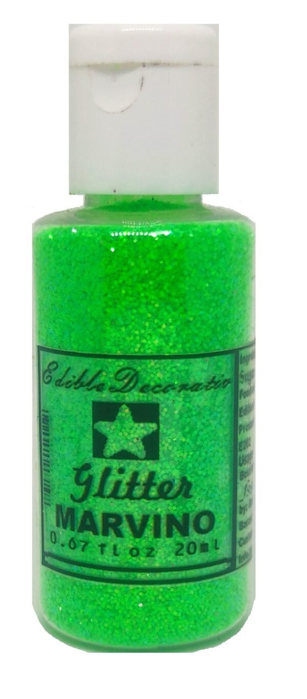 Marvino Edible Glitter for Cakes, Ice Cream, Whipcream, Pastries, Makeup, Art and Craft (Light Green)