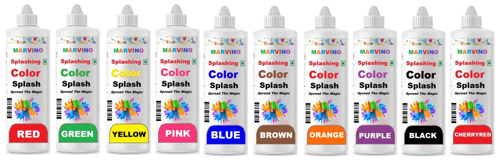Marvino Splashing Color for Cake and Cream Spread The Magic Set of 10 A Type