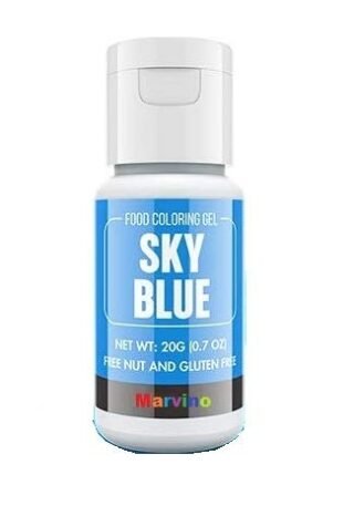 Marvino Color Gel Food Colour (20ml) Bottles (Sky Blue)