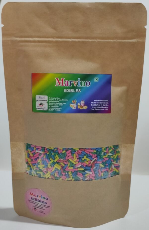 marvino edible Multicolors sprinkles for cake decoration