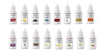 Marvino Emulsion Assorted 20ml Flavored Color for Cakes ice Creams Pastries (Pack of 16)