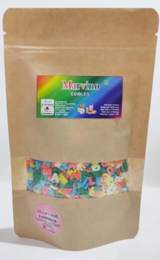 Marvino Edible Colorful Abcd Sprinkles For Cake Pastry Ice Craem Sweets Decoration (Mix Alphabets)