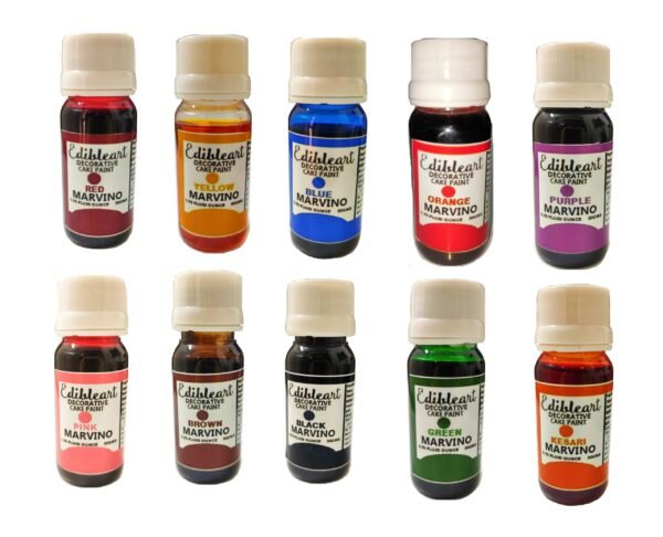 Marvino Food Edible Colours Pack of 10 Type A