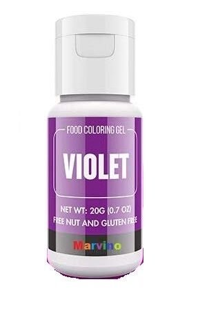 Marvino Color Gel Food Colour (20ml) Bottles (Violet)