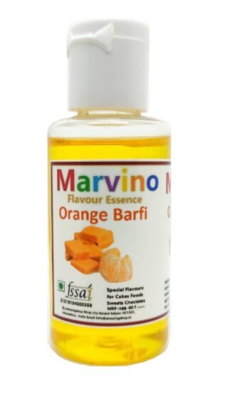 Marvino Orange barfi Food Flavours Essence for Cakes Whipcream Fondant Sweets Ice-Creams Chocolates Flavoring Syrup