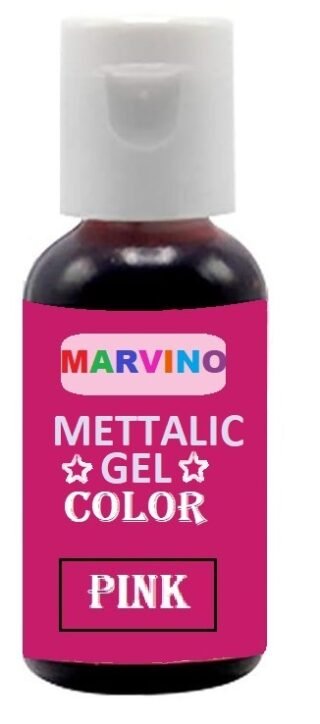 Marvino metalic gel Colors edible Food Colours for cake pastries pinata white chocolate sweets and creams Pink