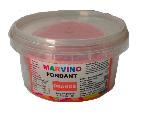 MARVINO ORANGE FONDANT 200 GM