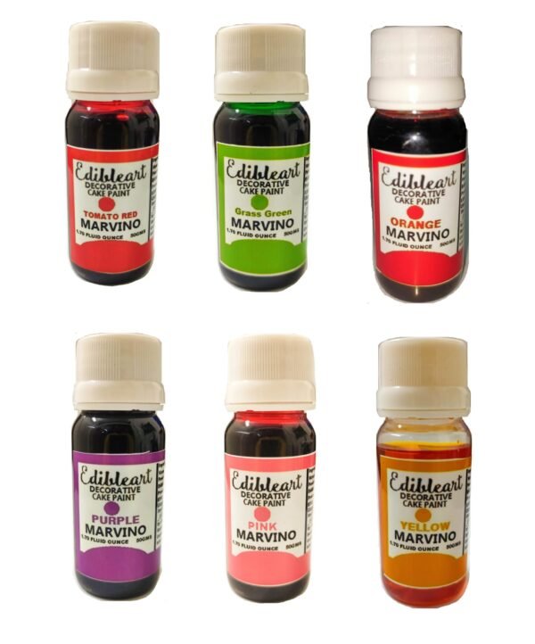 Marvino Special Food Art Crafts Edible Color Pack of 6 Tyep B