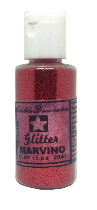 Marvino Edible Glitter for Cakes, Ice Cream, Whipcream, Pastries, Makeup, Art and Craft Maroon