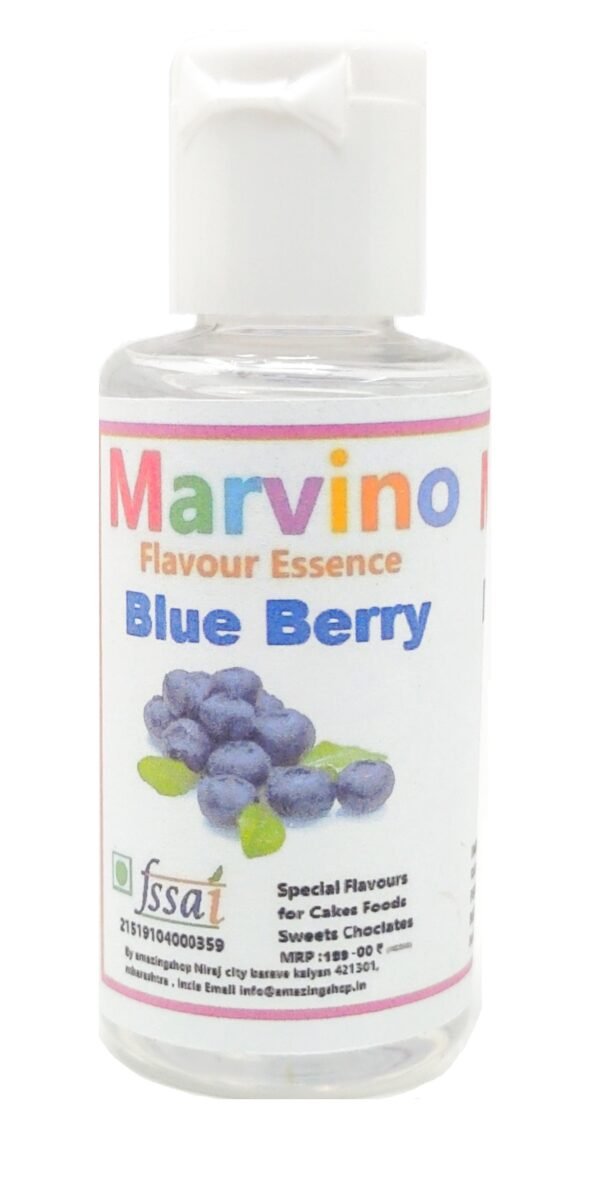 Marvino Blueberry Flavour Essence Extracts For Cakes Whip-Creams Sweets Chocolates And Icecreams