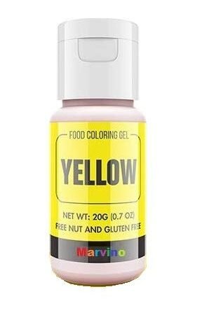 Marvino Color Gel Food Colour (20ml) Bottles (Yellow)