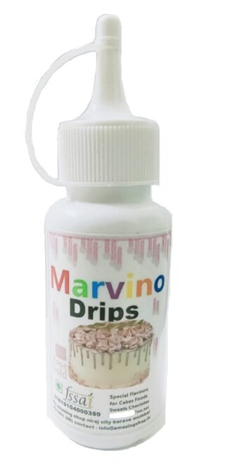 Marvino Rose Gold Drips Edible Decoration for Cakes, Cupcakes, Pastries & ice-Creams.