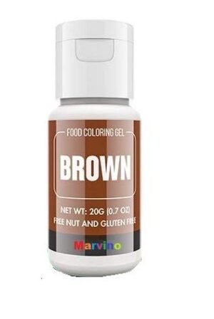 Marvino Color Gel Food Colour (20ml) Bottles (Brown)