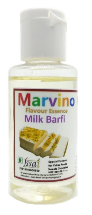 Marvino Milk Barfi Food Flavours Essence for Cakes Whipcream Fondant Sweets Ice-Creams Chocolates Flavoring Syrup