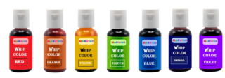 MARVINO Rainbow Whip Colors edible Food Colours for cake pastries pinata white chocolate sweets and creams (140Gm) Multicolor