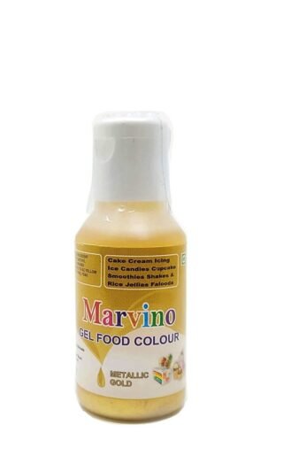 Marvino Edible Concentrated Gel Icing Food Colors (Metallic Gold)