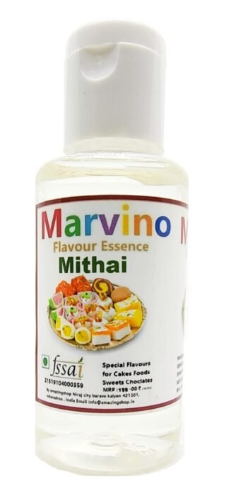 Marvino Mithai Food Flavours Essence for Cakes Whipcream Fondant Sweets Ice-Creams Chocolates Flavoring Syrup
