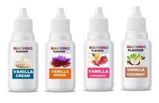 Marvino Vanilla Flavour Extract Food Essence Flavor for Foods Creams Candies Icecreams Sweets (Vanilla-Strawberry Kesar Cream Coconut)