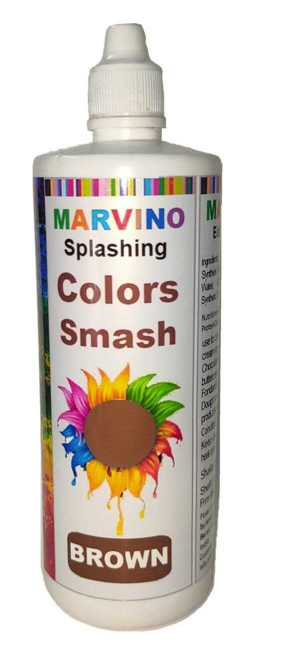 Marvino Splashing Smash Color for Cakes, Whip Cream (Brown)