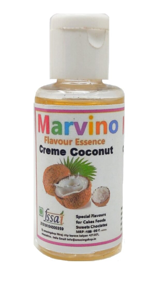 Marvino Creme Coconut Flavour Essence Extracts For Cakes Whip-Creams Sweets Chocolates And Icecreams