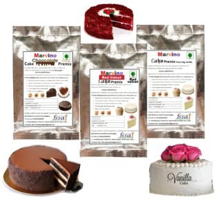 Marvino Ready to Bake premix (Vanilla red Velvet Chocolate premix with Round Aluminum Mold)