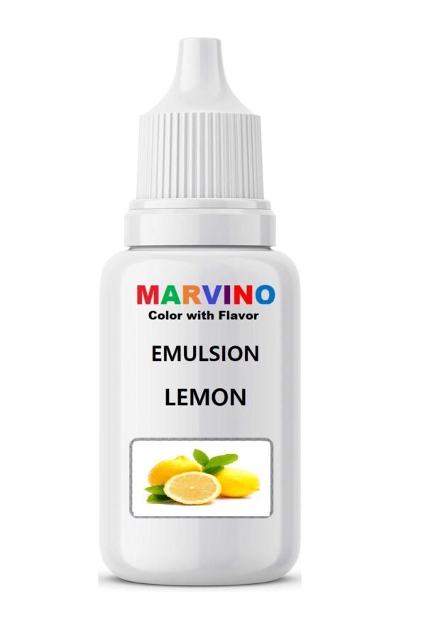 Marvino Emulsion Assorted 20ml Flavored Color for Cakes ice Creams Pastries (LEMON)