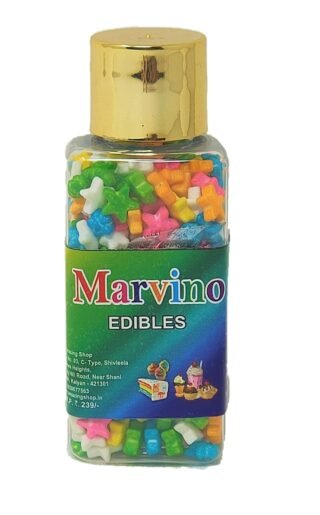 Marvino Edibles Cake and Pastries Decoration (Multi Colored Stars)
