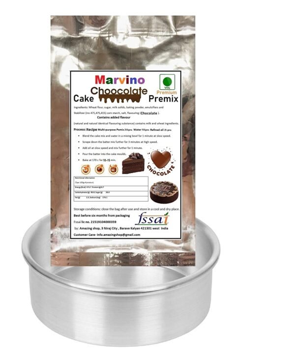 Marvino Ready to Bake premix (Chocolate premix with Aluminum Mold)