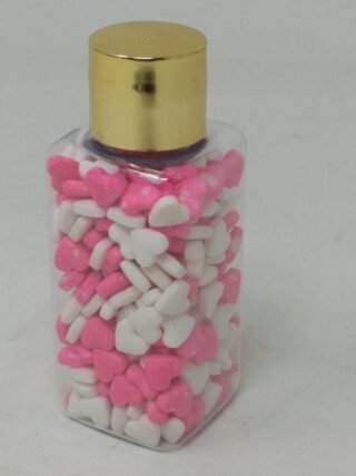 Marvino Edibles Cake and Pastries Decoration (pink and white Coloured hearts)
