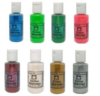 Marvino Edible Glitter for Cakes, Ice Cream, Whipcream, Pastries, Makeup, Art and Craft (Set Of 8)
