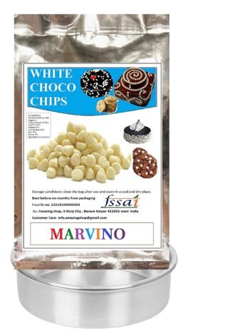 Marvino Ready to Bake White Choco Chips with Aluminum Cake Mold