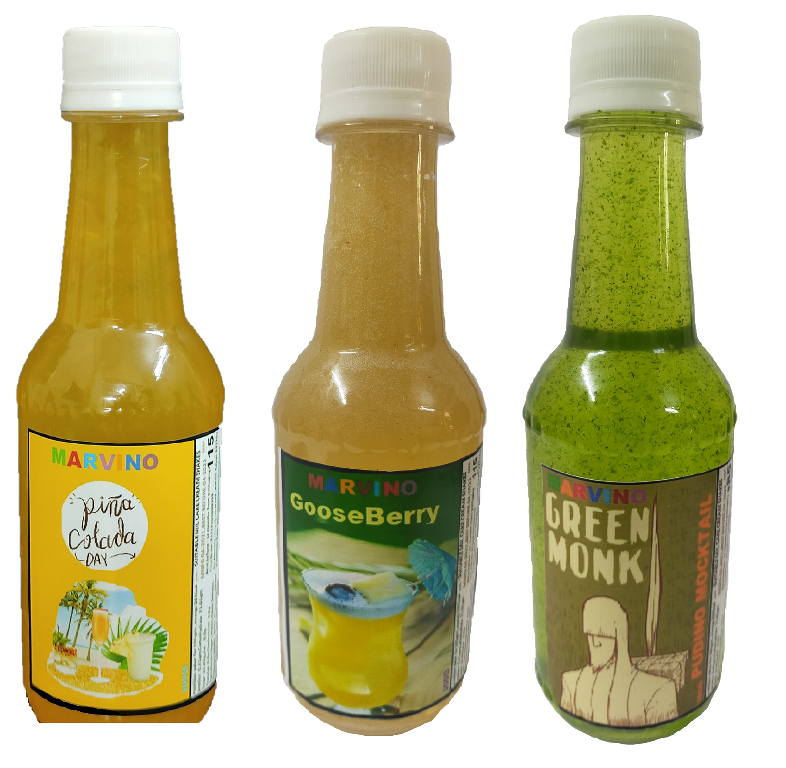 Marvino Pinacolada,Gosseberry,Green Monk 300grm (Pack of 3)