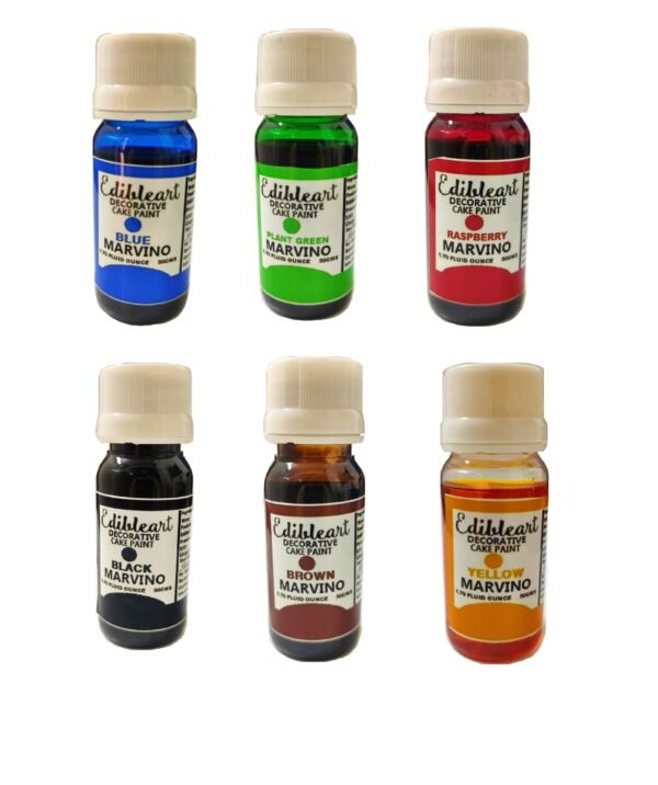 Marvino Edible Color for Art, Food and Craft Pack of 6