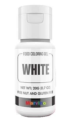 Marvino Color Gel Food Colour (20ml) Bottles (White)