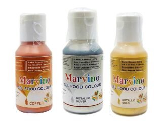 Marvino Edible Glittering Shining Gel Color New Copper Silver Gold for Cake Icing