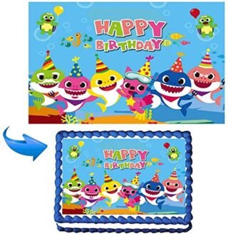 Marvino Edible Cake Topper Decorative Sheet Sugar Frosting Icing Cake Photo Decoration Ready to Use 28X20cms (Design 1)