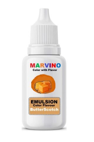 Marvino Emulsion Flavored Color for cakes icecreams pastries whipcreams Jellies Candies ( Butter scotch flavor color)