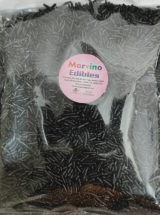 Marvino Edibles Cake Topping Decoration Sprinkles (Choco Black)