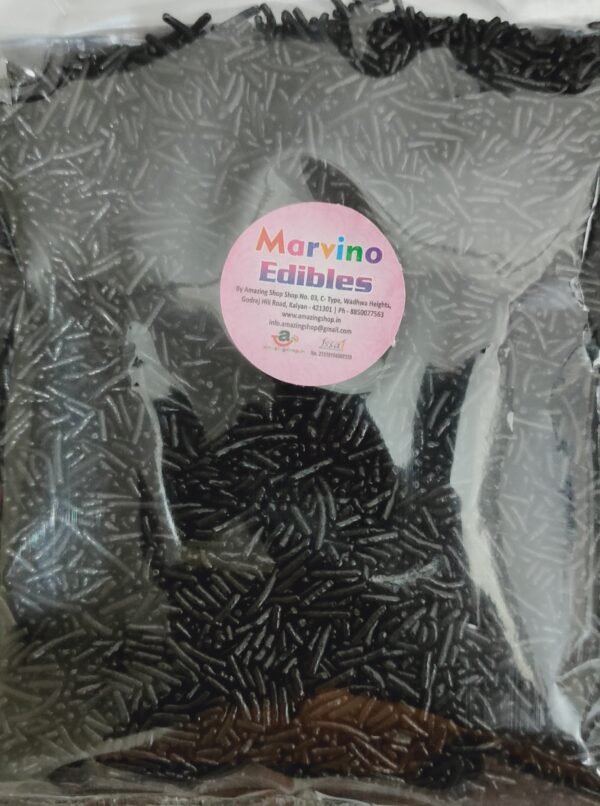 Marvino Edibles Cake Topping Decoration Sprinkles (Choco Black)