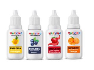 Marvino Emulsion Flavored Color for cakes icecreams pastries whipcreams Jellies Candies pack of 4