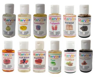 Marvino Set Of 12 Perfect Flavour Essence Extracts for Flavouring cakes sweets choclates icecreams Shakes